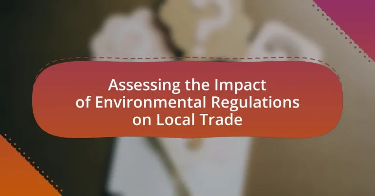 Assessing the Impact of Environmental Regulations on Local Trade