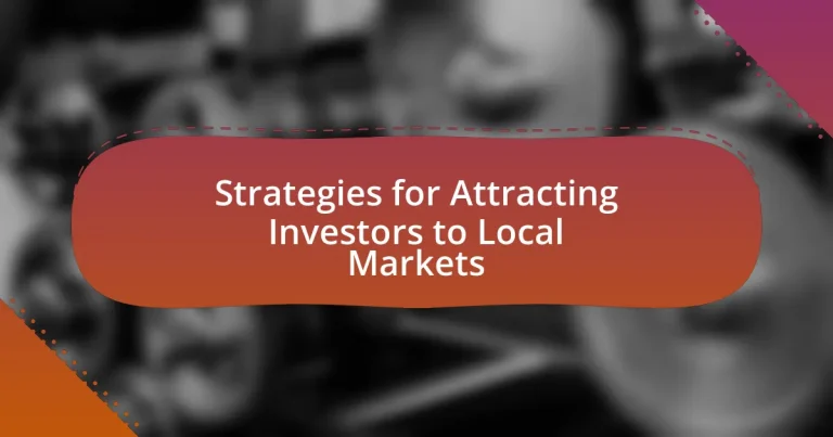 Strategies for Attracting Investors to Local Markets