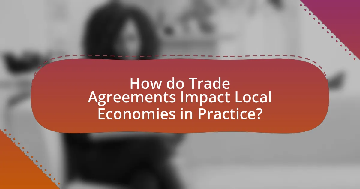 How do Trade Agreements Impact Local Economies in Practice?