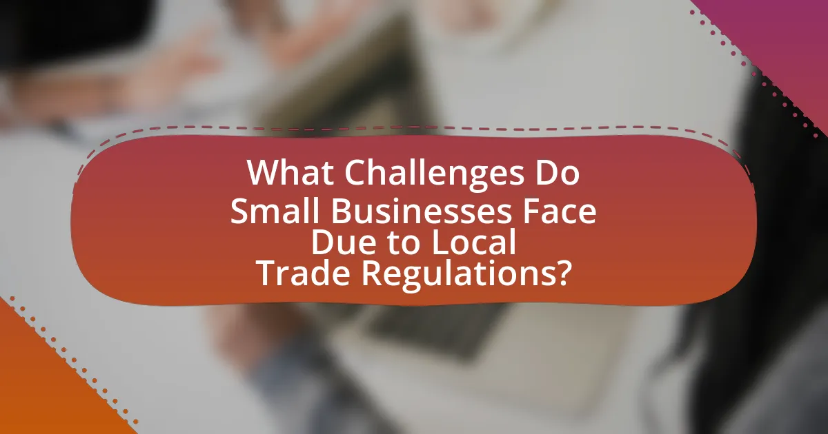 What Challenges Do Small Businesses Face Due to Local Trade Regulations?