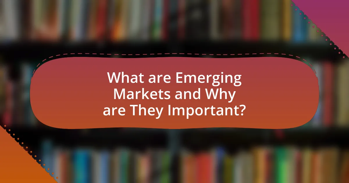 What are Emerging Markets and Why are They Important?
