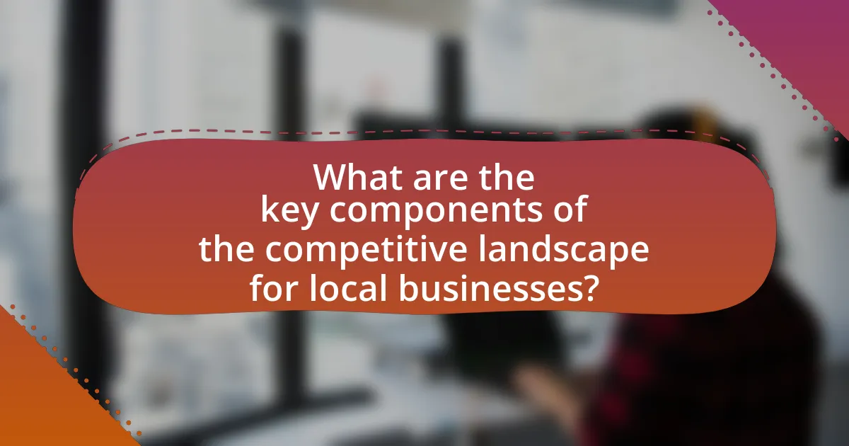 What are the key components of the competitive landscape for local businesses?