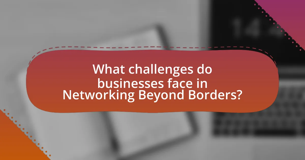 What challenges do businesses face in Networking Beyond Borders?